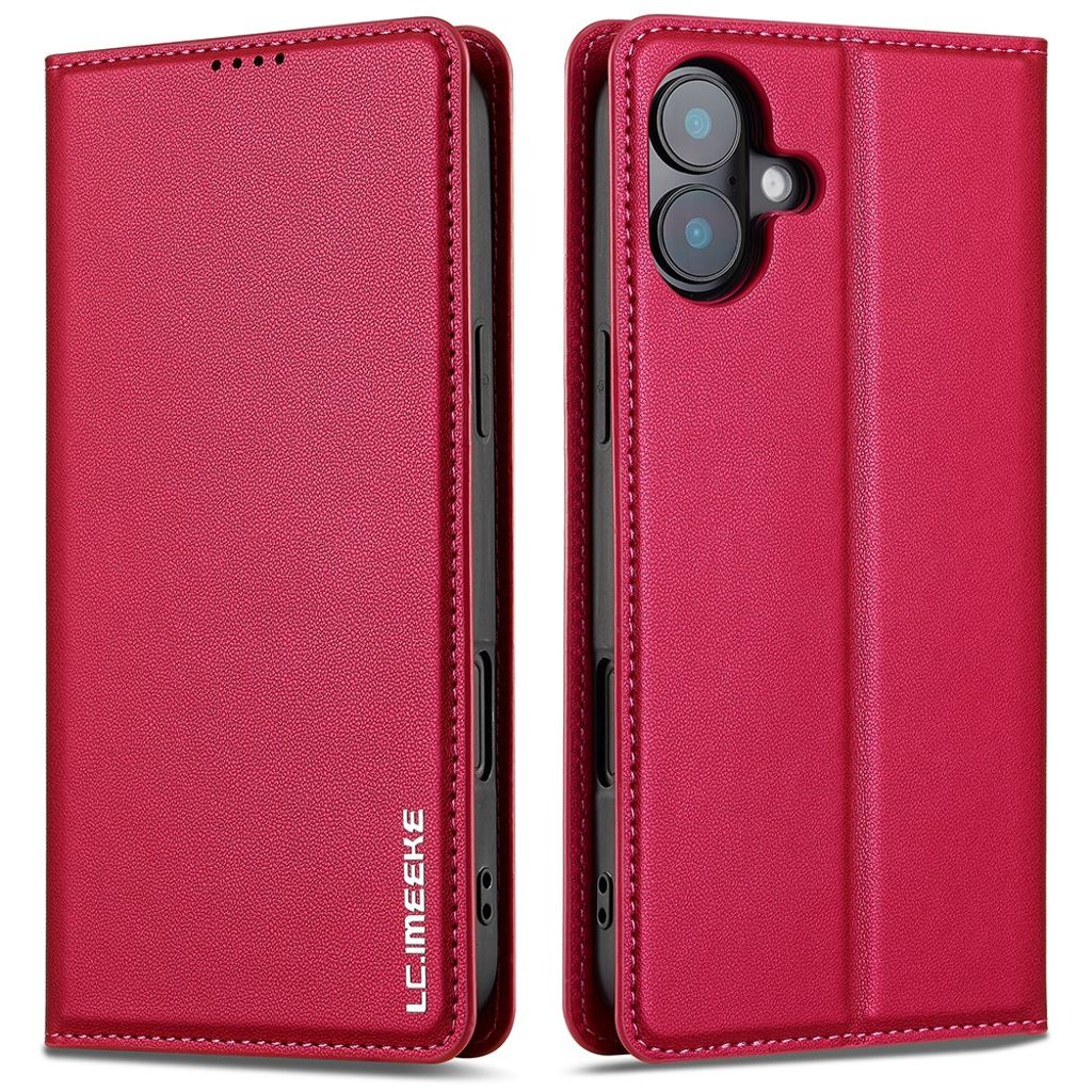 LC.IMEEKE iPhone 17 lompakkokotelo - vaaleanpunainen
