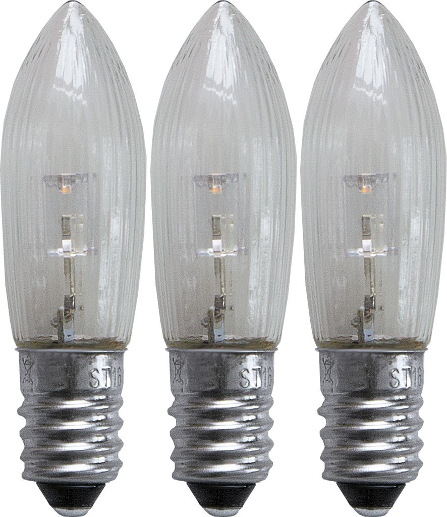 3-pack lampa till adventsljusstake LED E10 10-55V | Belysning - Ljuskällor - E10 | Batteritema