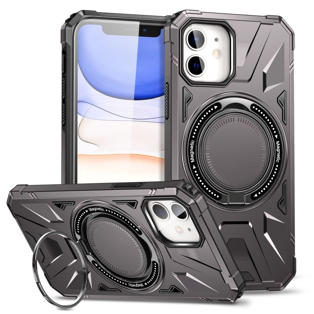 iPhone 11 Skal med Stativ - Grå