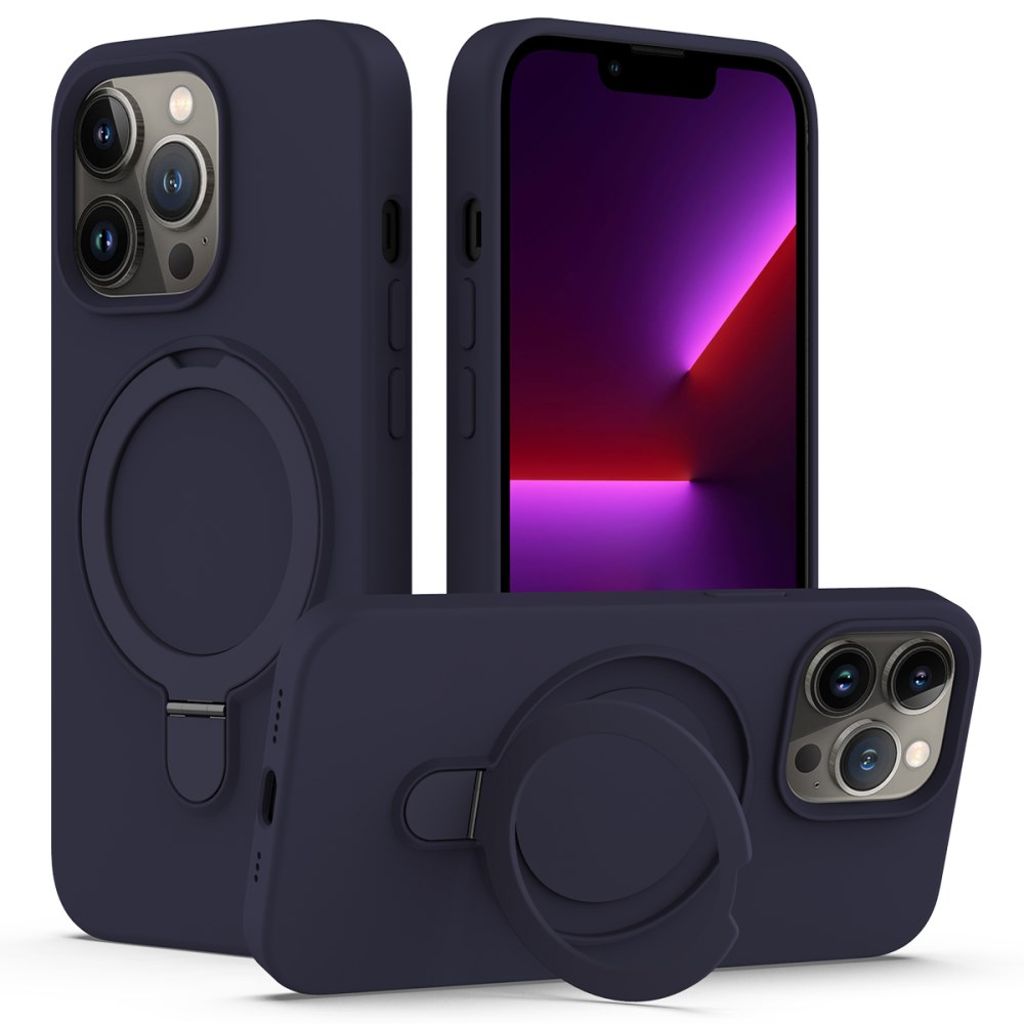 iPhone 13 Pro Case with Stand MagSafe Compatible – Midnight Blue