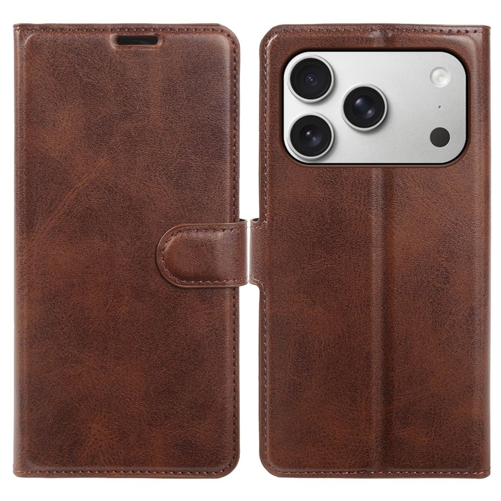 iPhone 18 Pro/17 Pro Plånboksfodral med Ställfunktion PU-läder - Brun