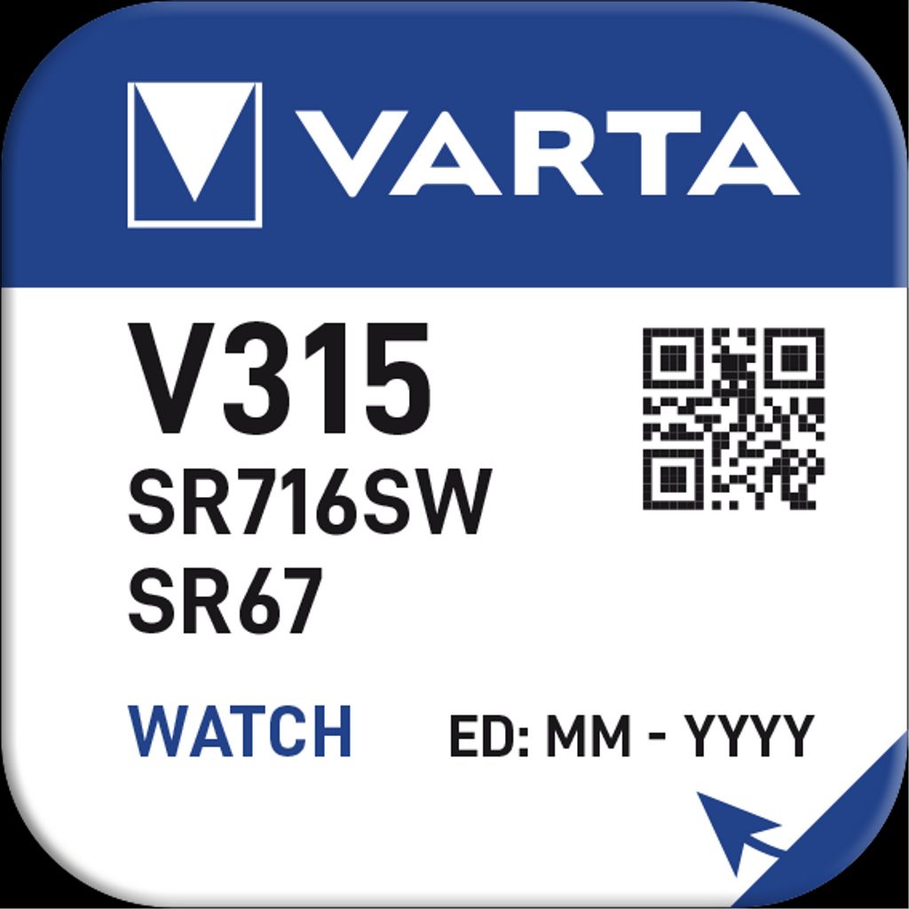 VARTA Silver Coin knappcellsbatteri V315 / SR67 | Batterier - Klockbatterier | Batteritema