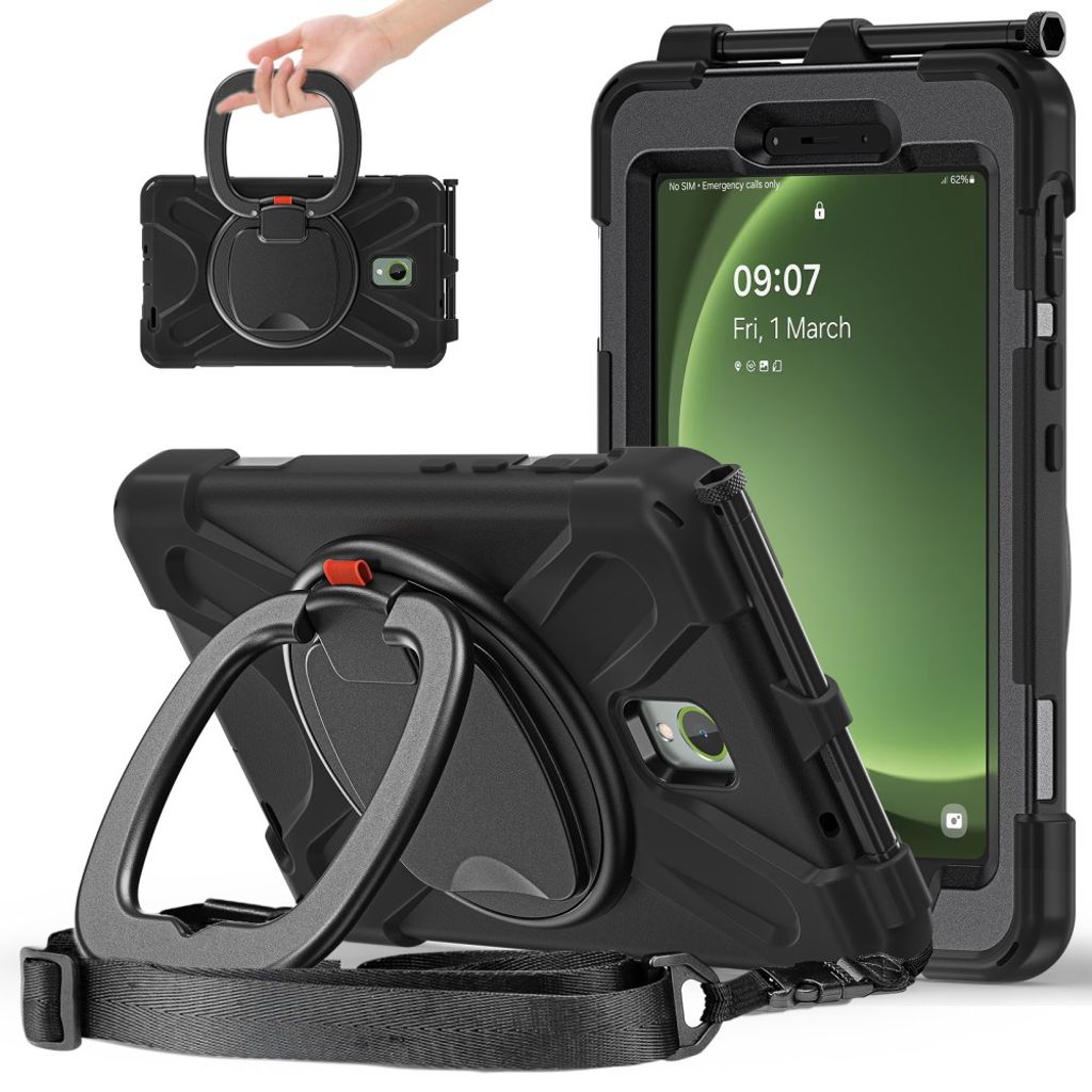Samsung Galaxy Tab Active5 Case with Shoulder Strap - Black