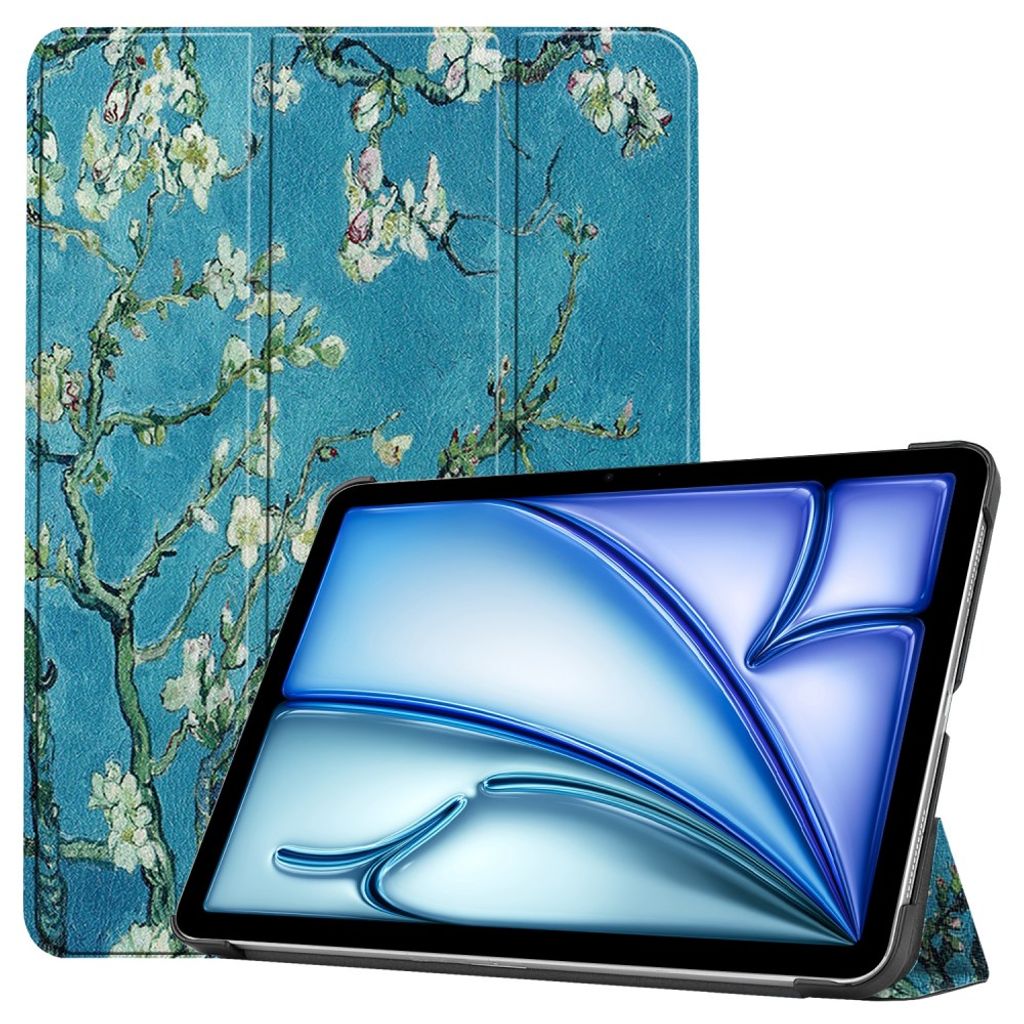 iPad Air 11" 2026/2025/2024 Tri-fold etui med mønster - Blå