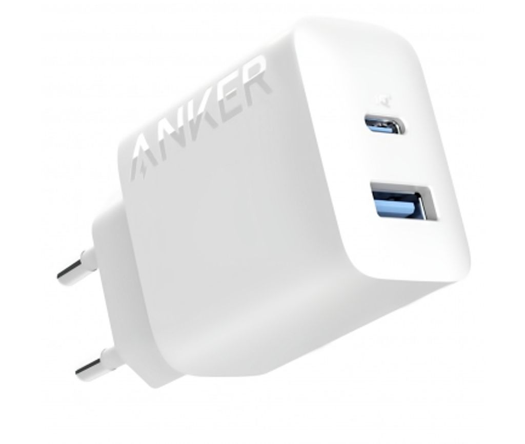 Anker 312 väggladdare 20W, 3A, 1x USB-A / 1x USB-C – vit | Laddare - Mobilladdare | Batteritema