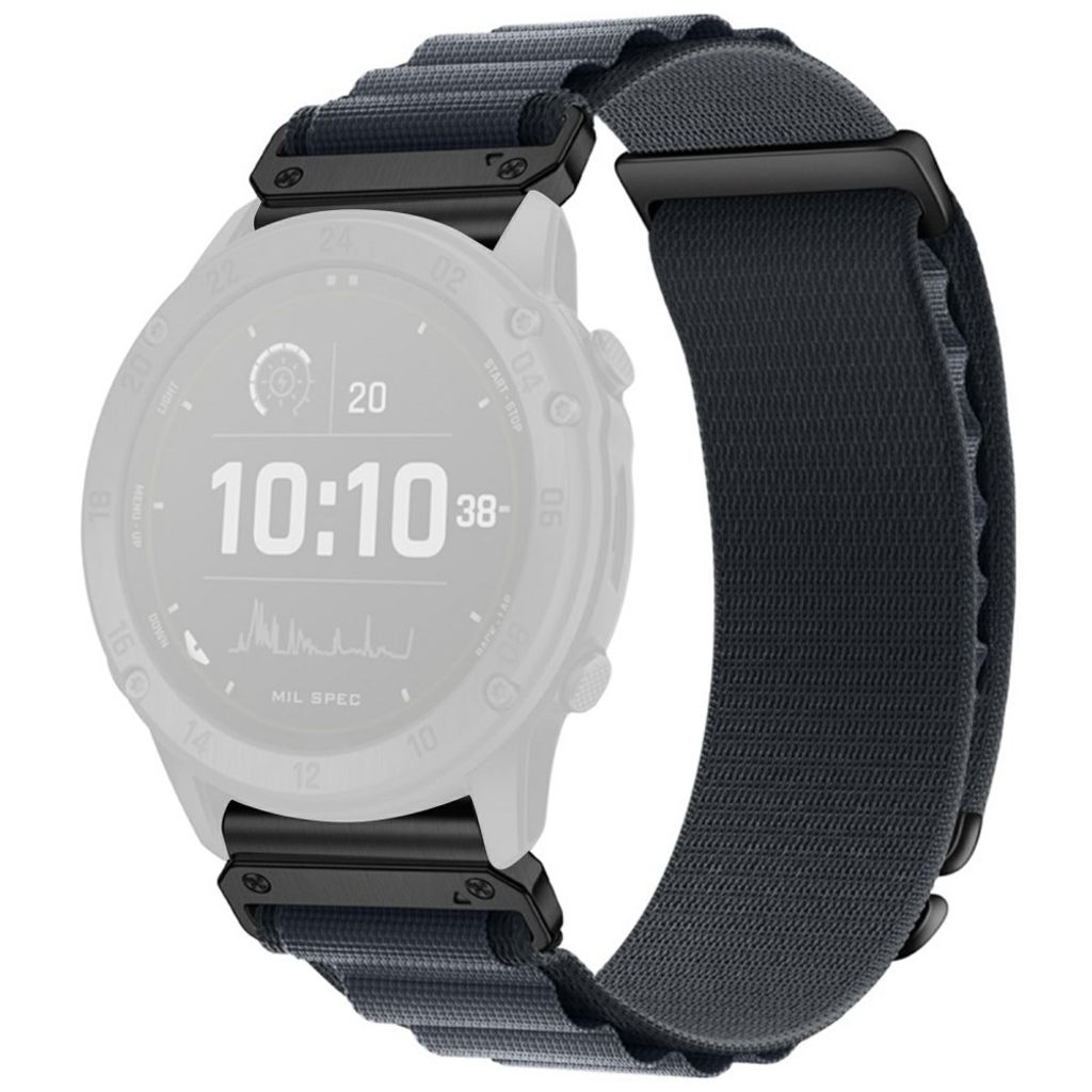 Garmin Fenix 8 Pro/Quatix 8 51mm Nylon Sport Klokkereim - Mørkegrå
