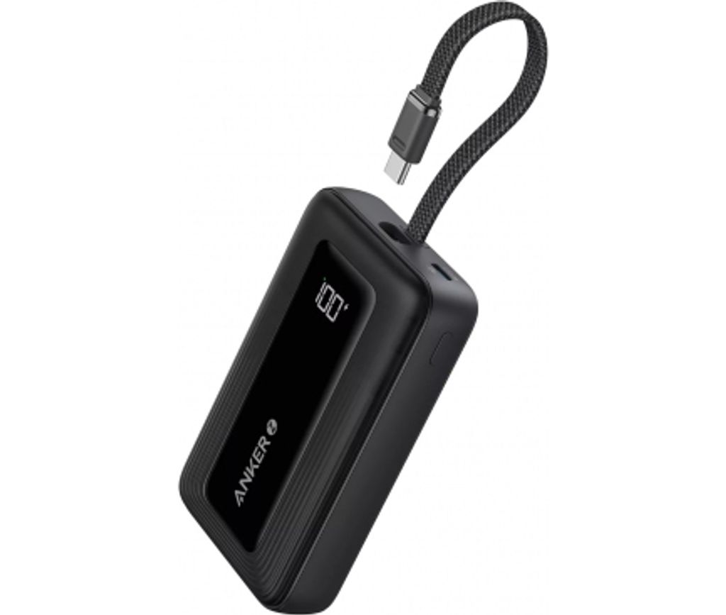 Anker Zolo powerbank 20000mAh, 30W (QC + PD) med USB-C-kabel – svart