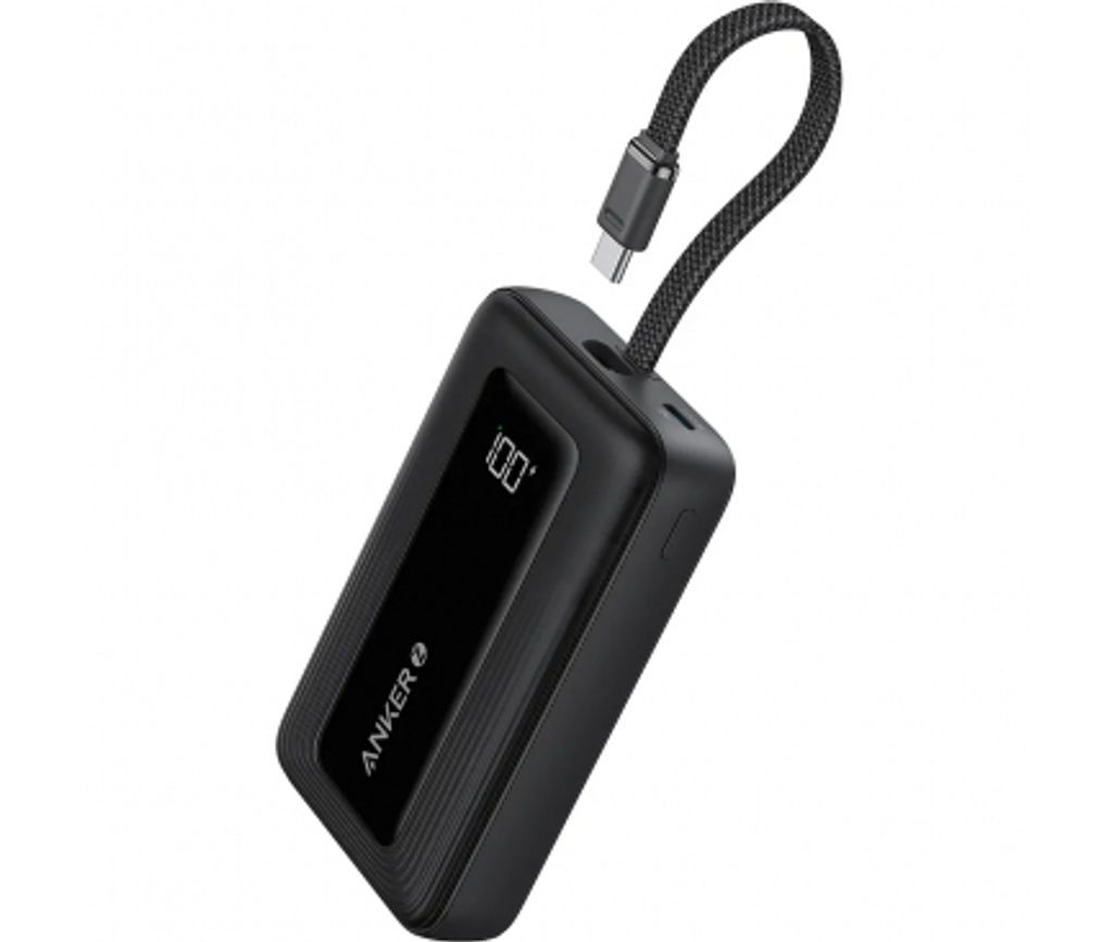 Anker Zolo Powerbank 10000mAh 30W QC+PD med USB-C-kabel – Svart | Laddare - Powerbank - Powerbanks upp till 10 000 mAh | Batteritema