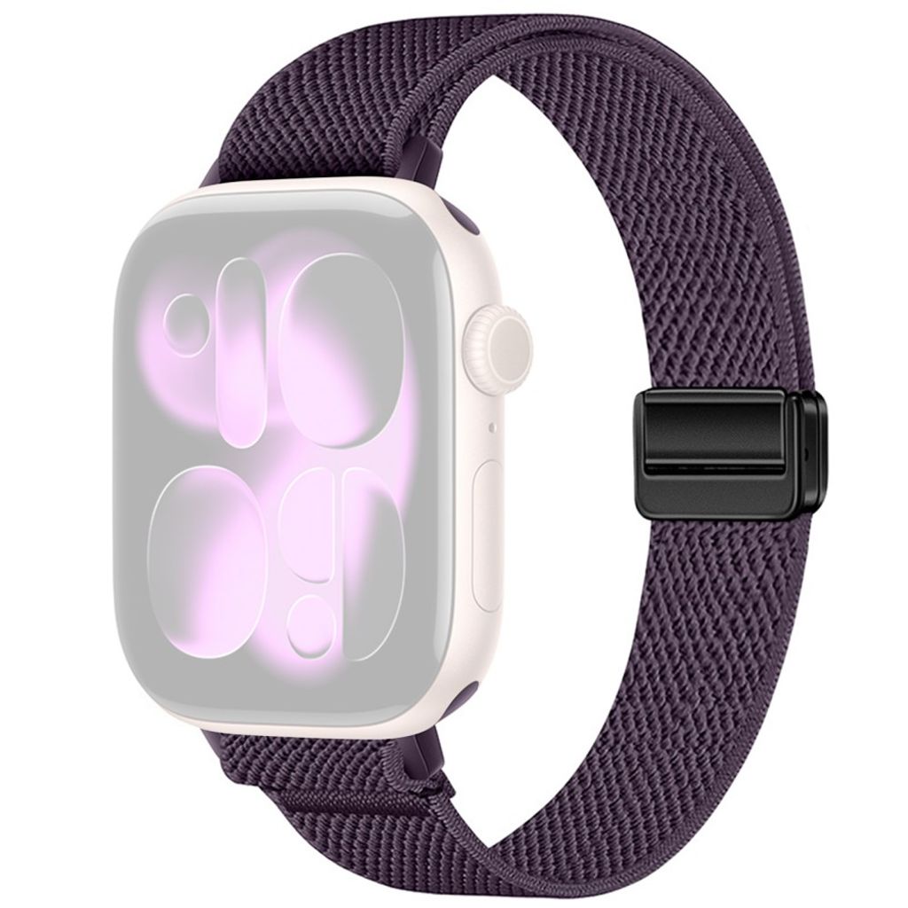Apple Watch 49/46/44/42mm Smalt Klockarmband i Nylon - Lila