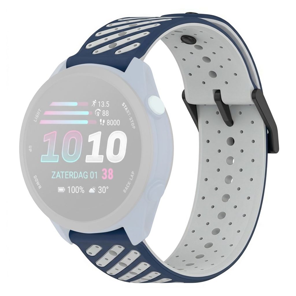 Garmin Forerunner 70/170/170 Music Silikone Urrem - Blå/Grå