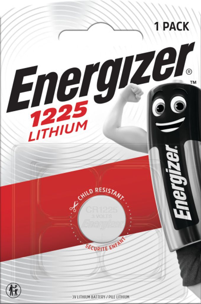 Energizer Lithium CR1225 knoopcelbatterij 3V - 1 stuk
