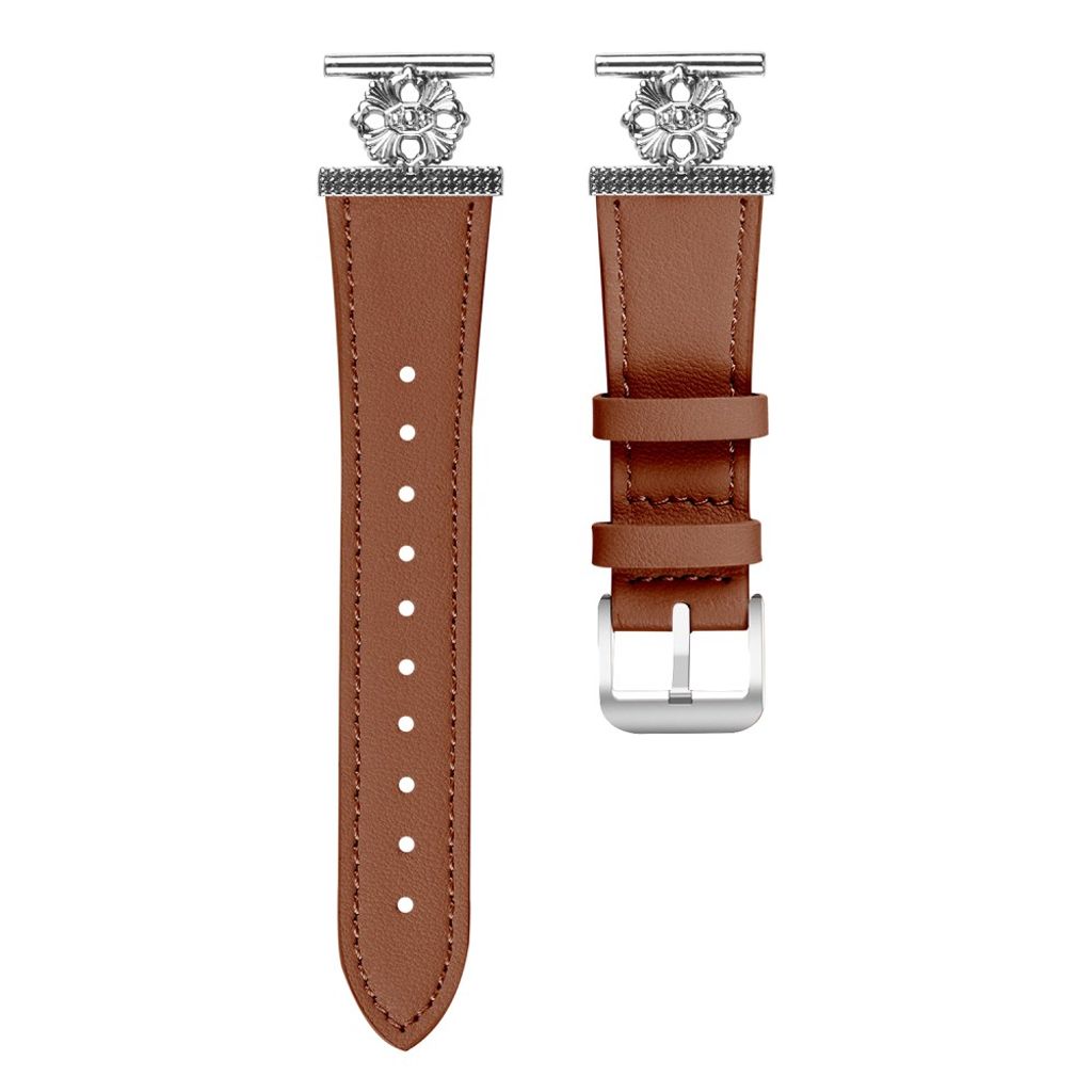 Garmin Approach S40/Forerunner 158 Klokkereim med Blomsterdekorasjon - Brun