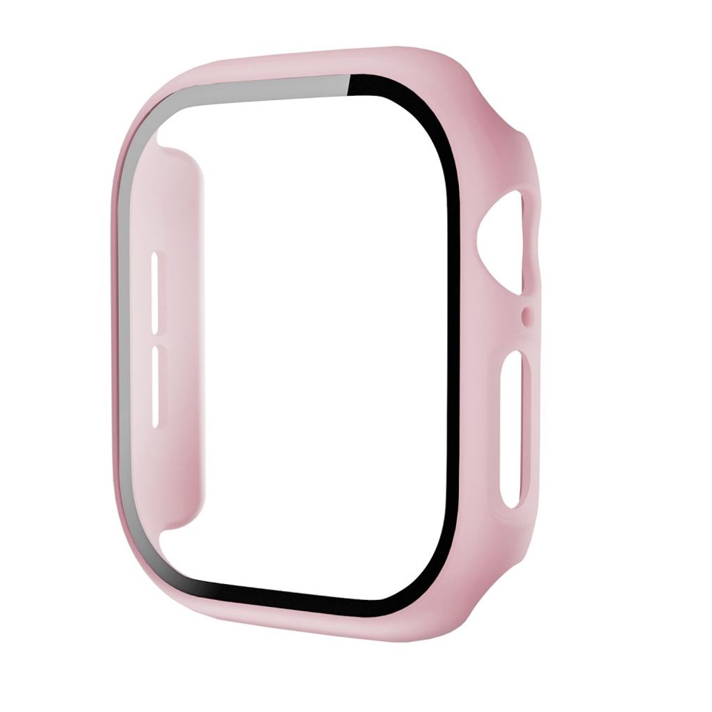 Apple Watch 12 46mm Deksel med skjermbeskytter i herdet glass - Rosa