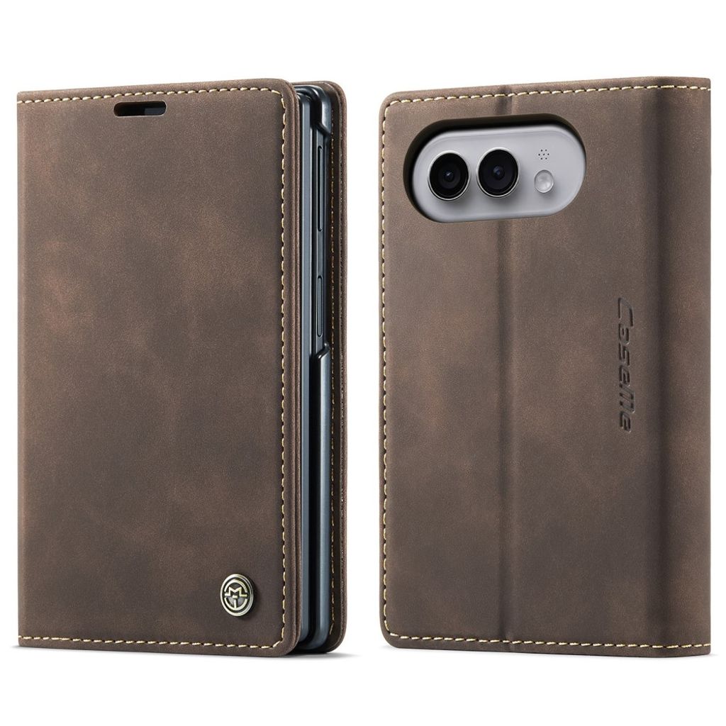 CASEME iPhone Duo Lompakkokotelo PU-nahkaa - Ruskea