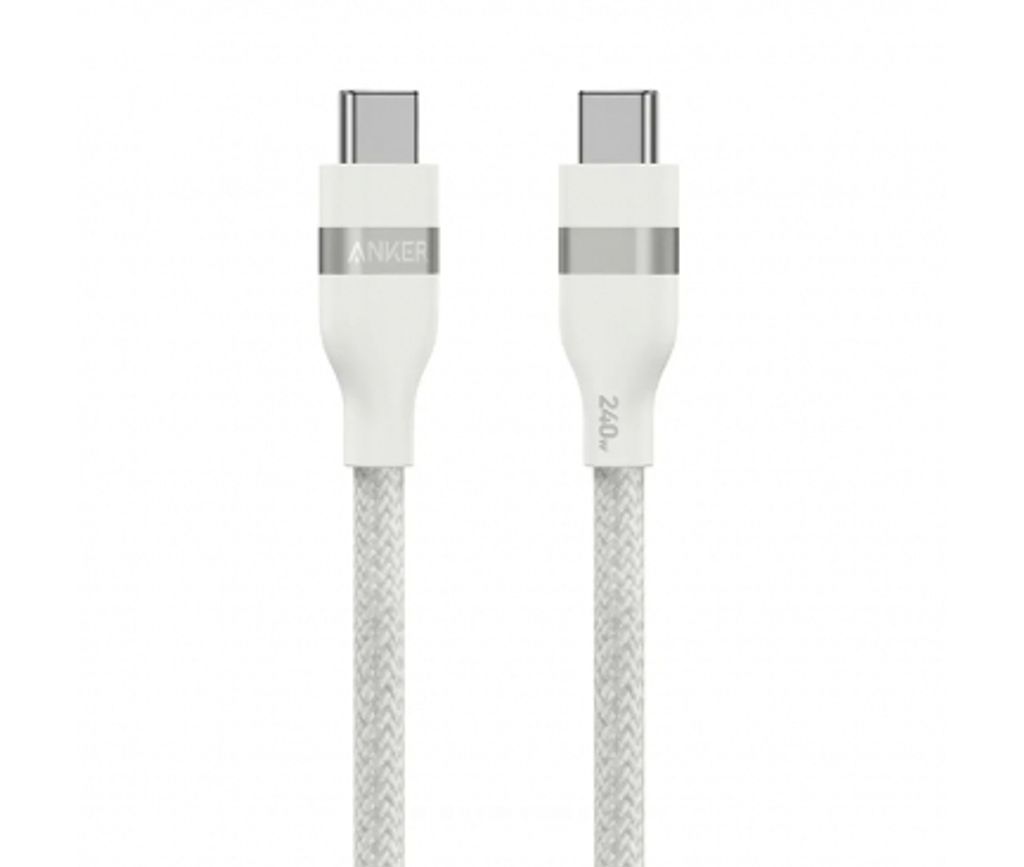 Anker USB-C till USB-C-kabel 240W, 0.9m – Vit | Kablar - USB-C - USB-C till USB-C | Batteritema