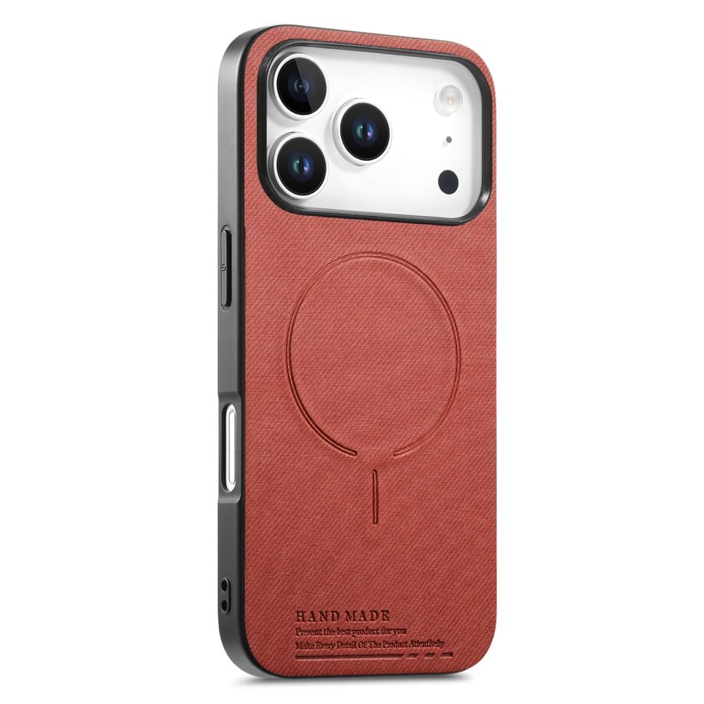 iPhone 18 Pro Max/17 Pro Max MagSafe-cover med tekstil-look - brun
