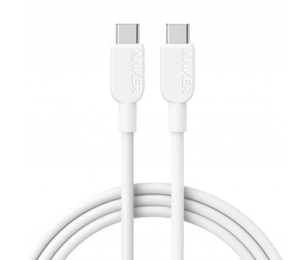 Anker 310 USB-C till USB-C kabel 240W, 1,8m – Vit | Kablar - USB-C - USB-C till USB-C | Batteritema