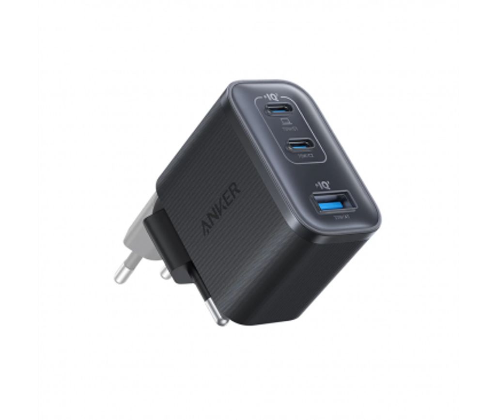 Anker Nano vægoplader 70W, 3.5A, 1x USB-A / 2x USB-C – Sort