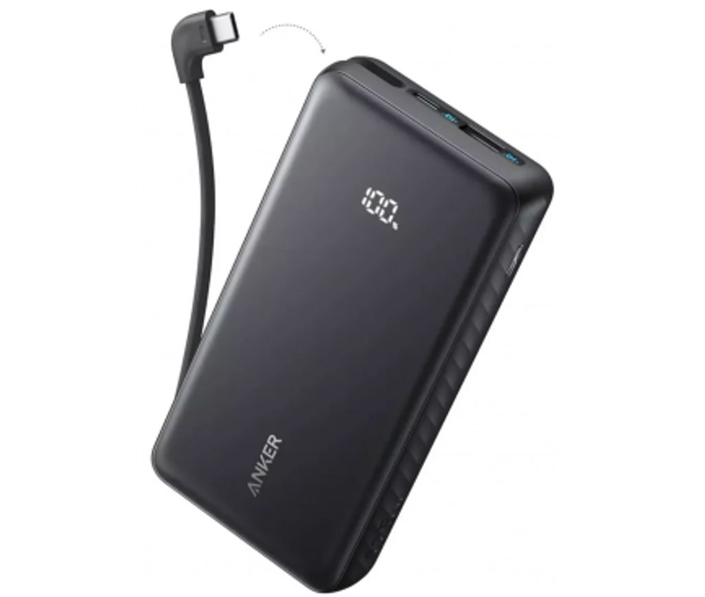 Anker Zolo powerbank 20000mAh, 22.5W QC+PD med USB-C kabel – svart | Laddare - Powerbank - Powerbanks 10 000–20 000 mAh | Batteritema