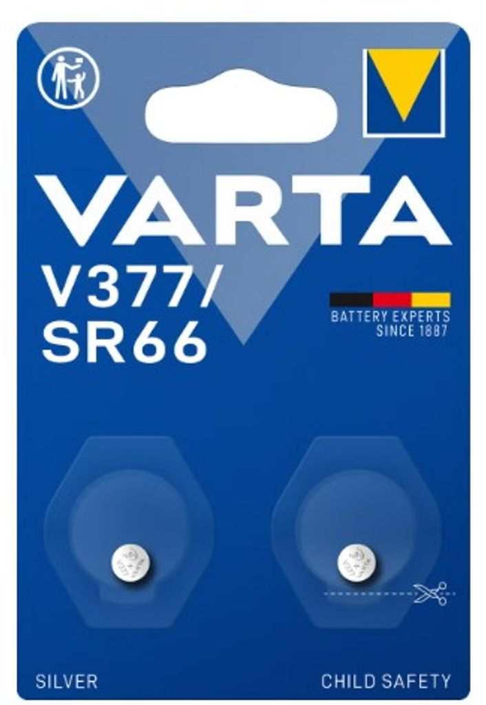 VARTA Silver Coin knapcelle batteri V377 / SR66, 2-pak