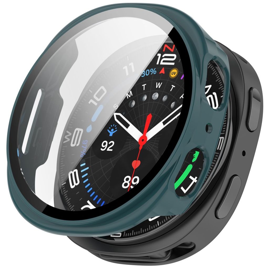 Samsung Galaxy Watch9 44mm Deksel med skjermbeskytter i glass - Grønn
