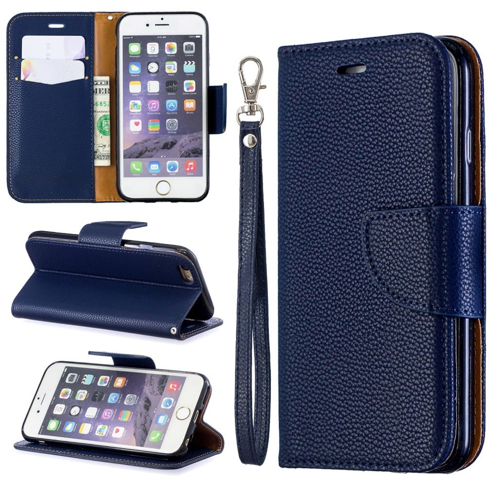 iPhone 6/6s Plånboksfodral med Kortfack - Mörkblå