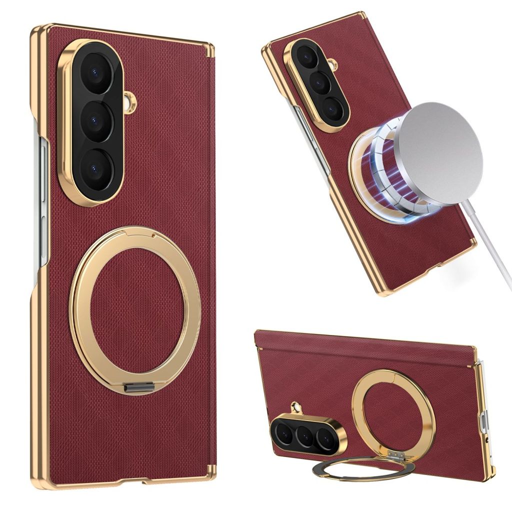 Samsung Galaxy Z Fold8 Ultra MagSafe kuori rengasjalustalla - Punainen