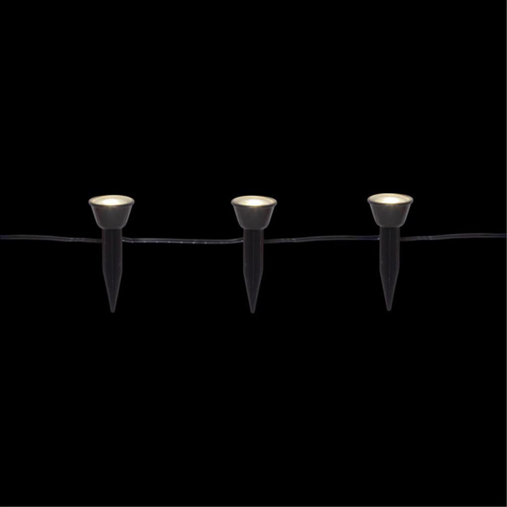 Star Trading solcellekæde Mini spot, 8 LED-lys - sort