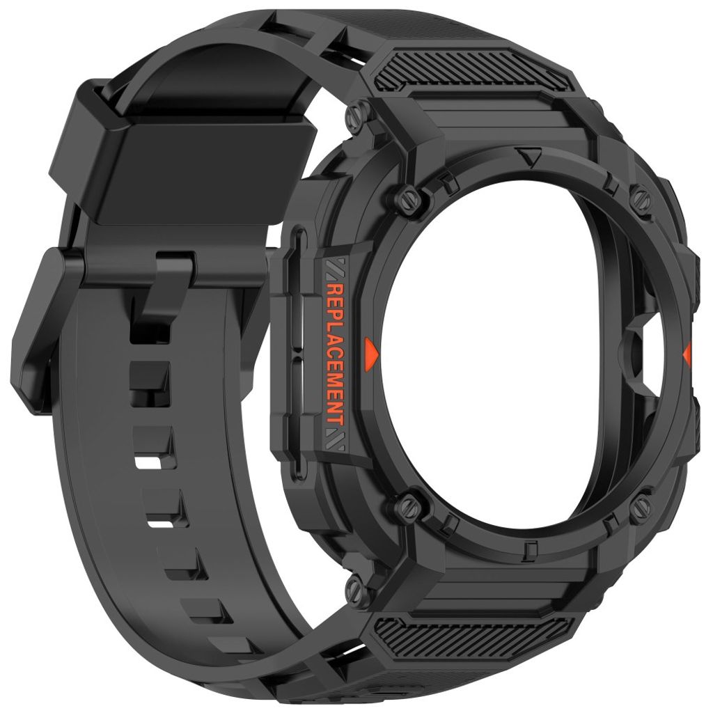 Samsung Galaxy Watch Ultra/Ultra2 silikon klokkerem med deksel - Svart