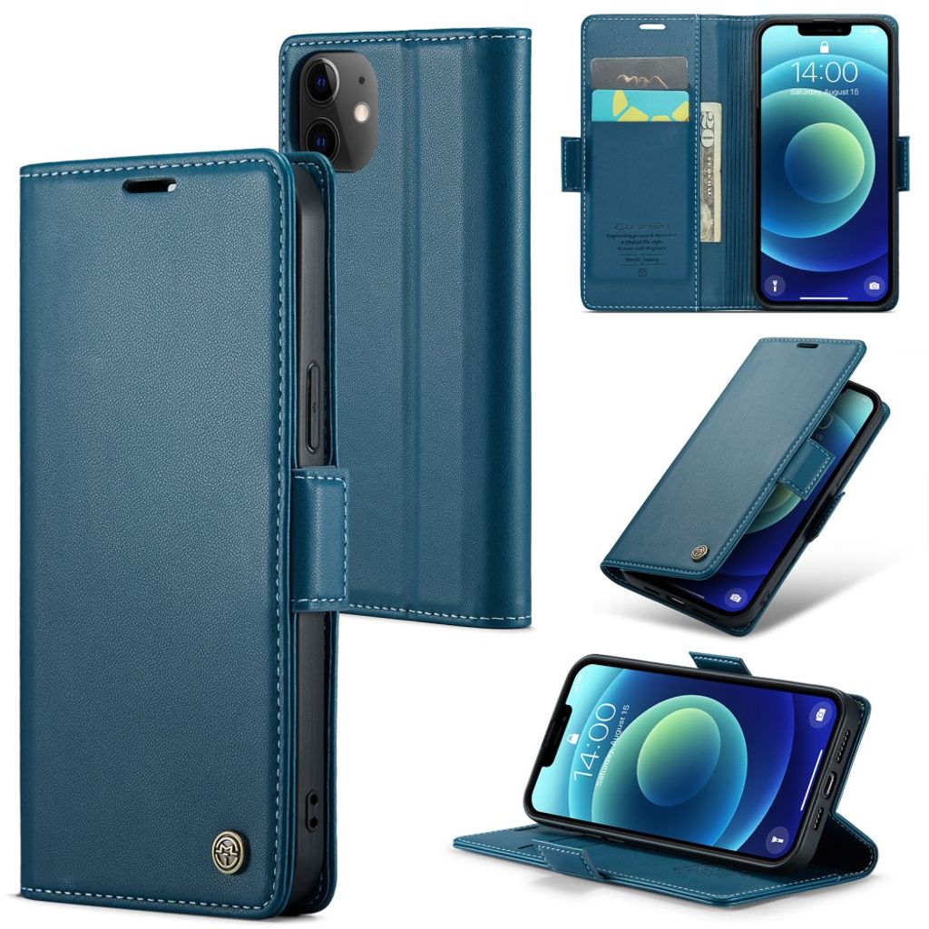 CASEME iPhone 12 Mini Wallet Cover with Stand - Blue