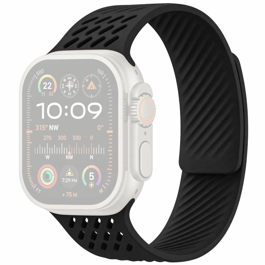 Apple Watch 42 / 41/ 40 / 38mm Klockarmband i Silikon - Svart