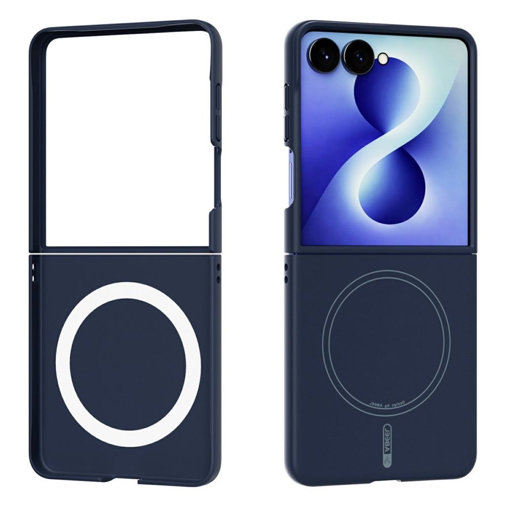 ABEEL Samsung Galaxy Z Flip8 MagSafe kuori silikonista - Tummansininen