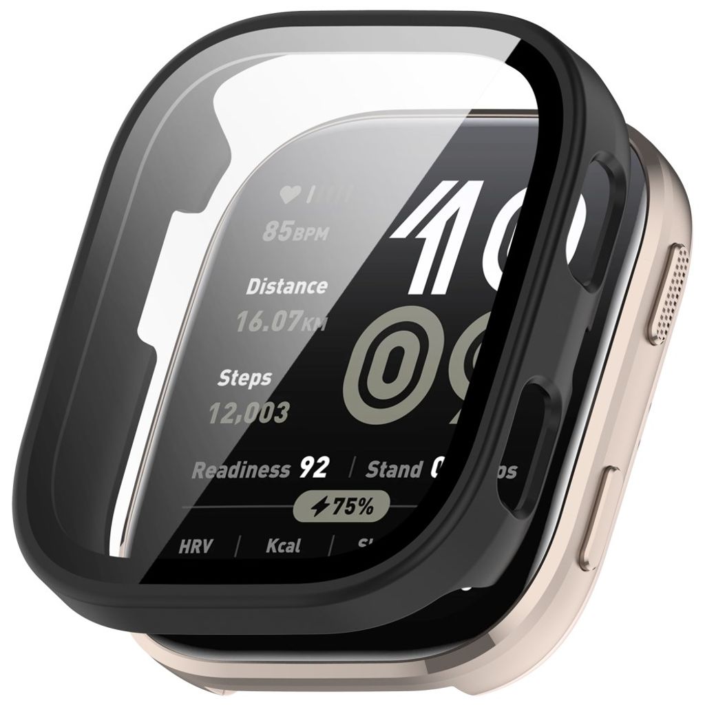 Huami Amazfit Bip 6-deksel med skjermbeskytter i herdet glass – svart