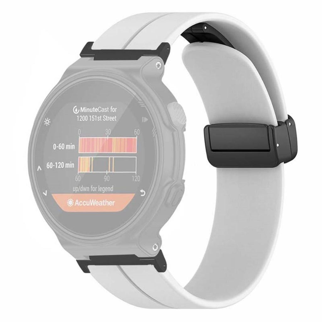 Garmin Forerunner 220/230/235/620/630/735X Silikon Klokkereim - Hvit