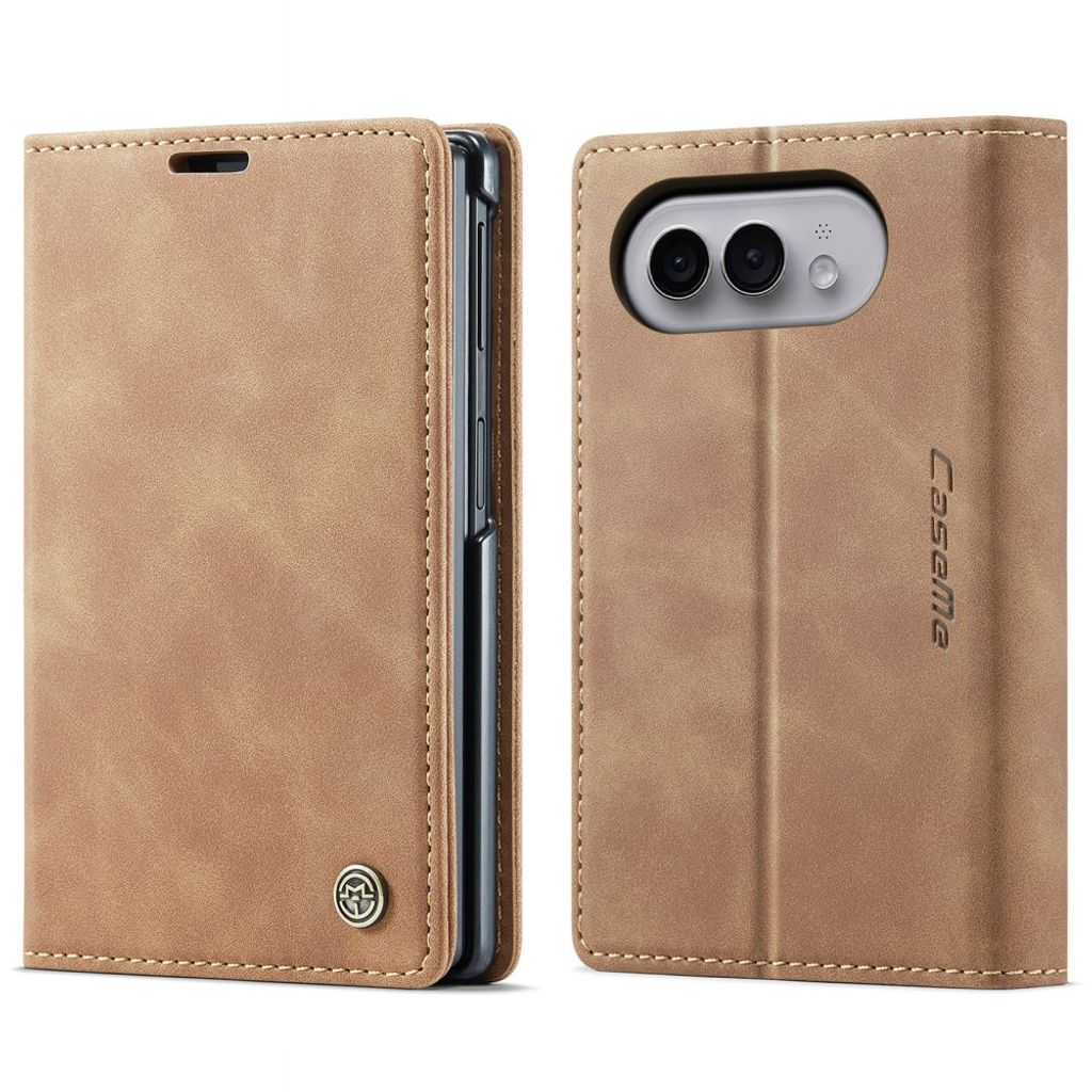 CASEME iPhone Duo Lompakkokotelo PU-nahkaa - Ruskea