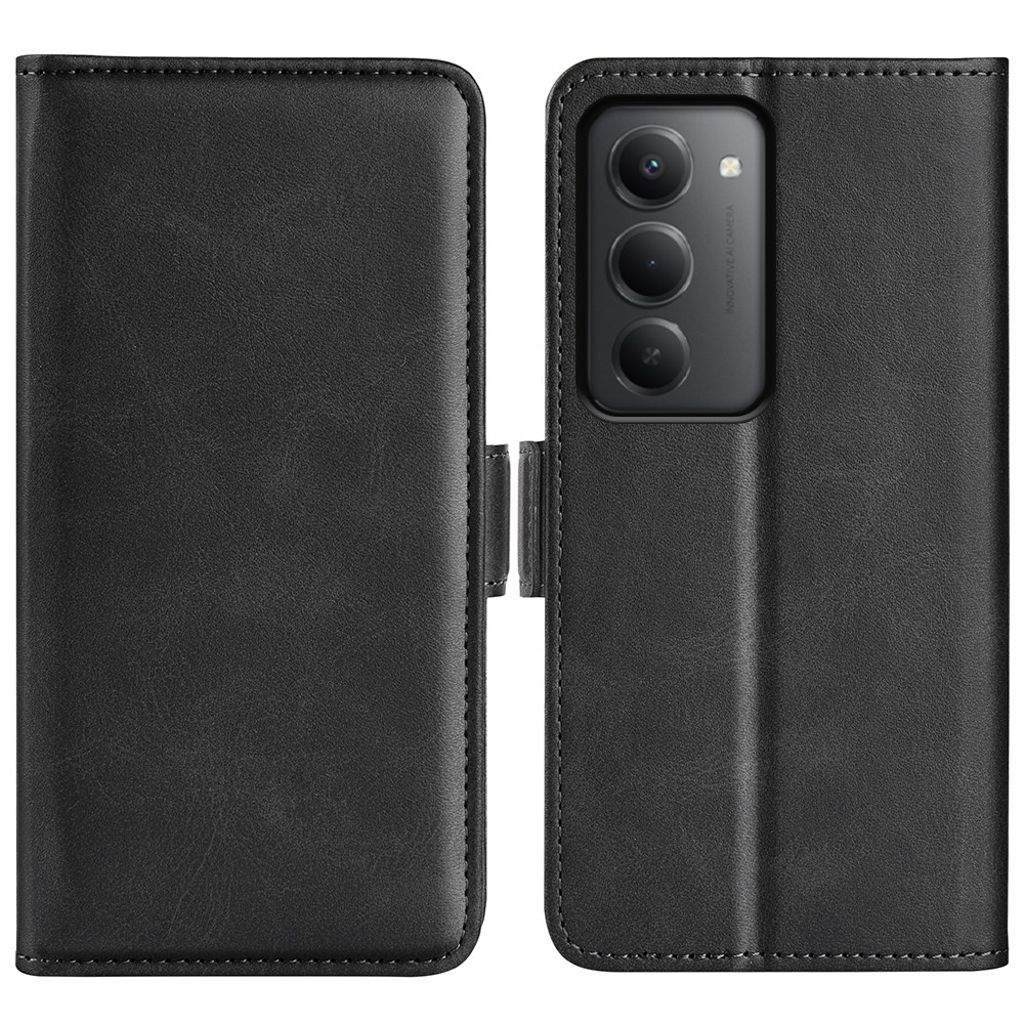 Xiaomi Redmi 15 5G/4G Wallet Cover with Calf Texture – Black