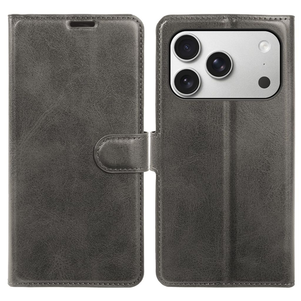iPhone 18 Pro/17 Pro Lompakkokotelo jalustalla - Harmaa