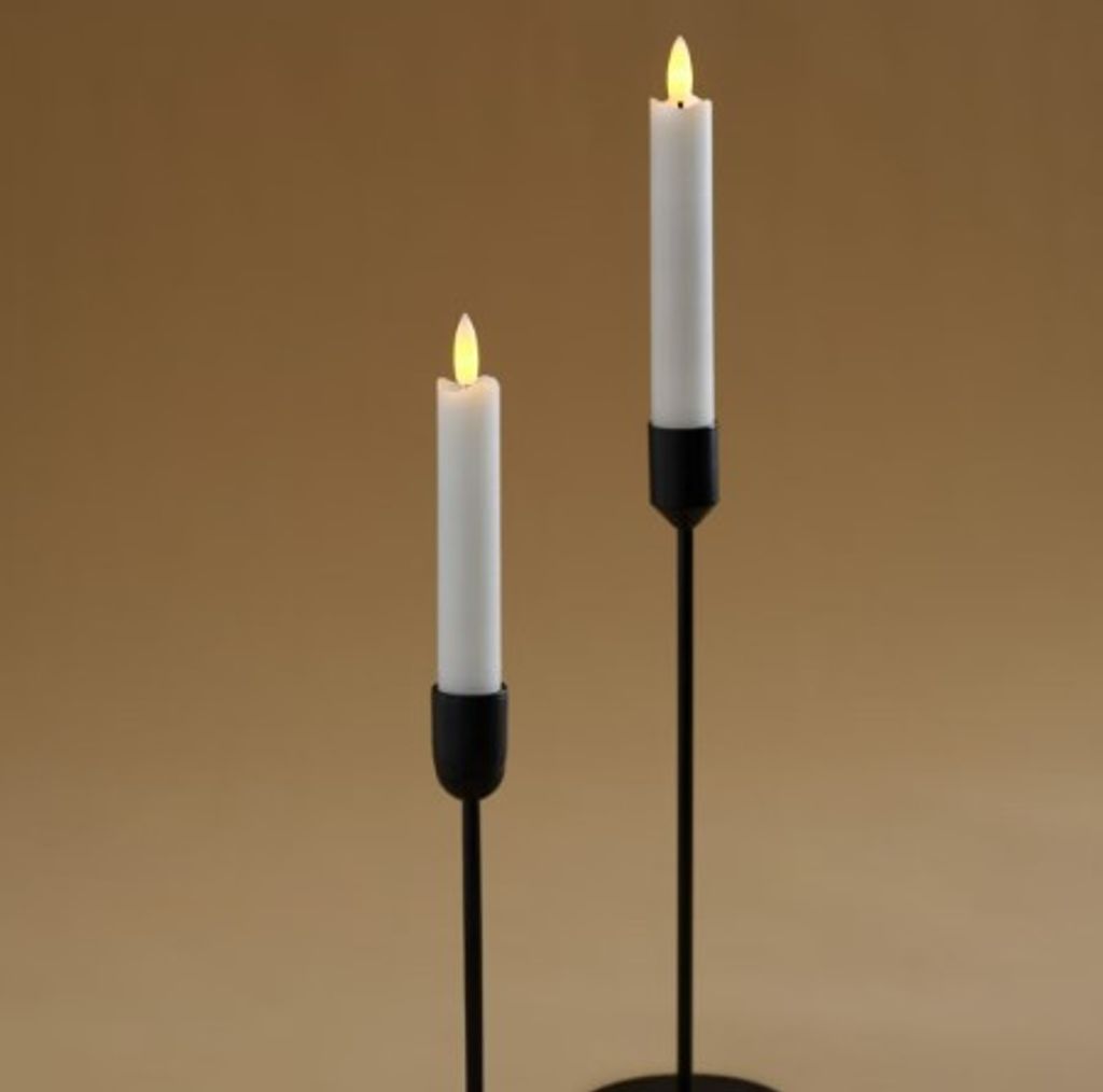 Northlight LED Antiekkaarsen Wit 16cm 2-pack op Batterijen