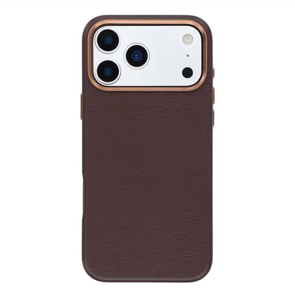iPhone 18 Pro Max/17 Pro Max Skal i PU-läder - Mörkbrun