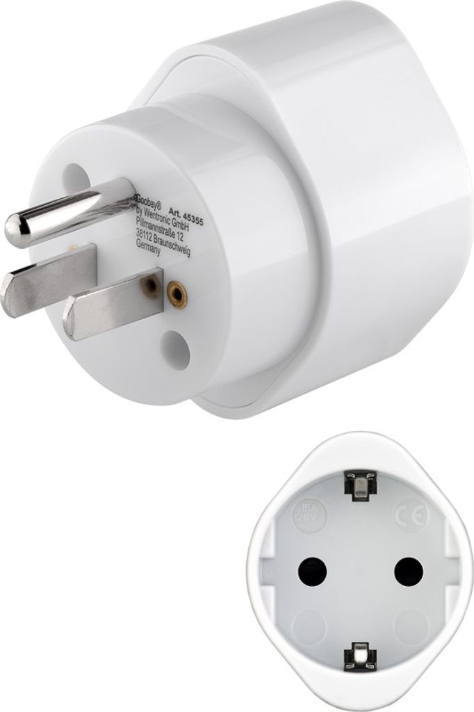 Goobay reseadapter Europa till USA/Japan – vit