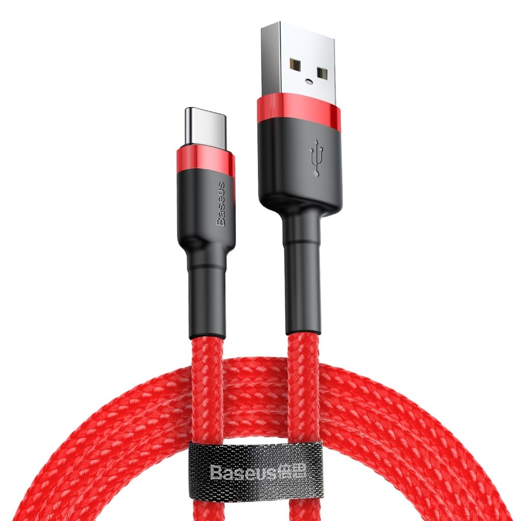 Baseus Cafule kabel USB til USB-C nylon QC3.0 2A 2M rød