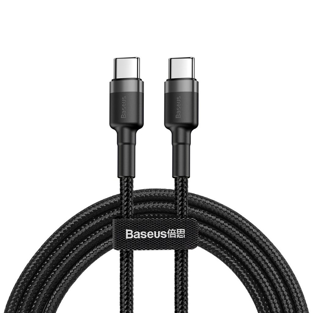 Baseus CATKLF-GG1 USB-C til USB-C kabel 60W 1m – sort og grå