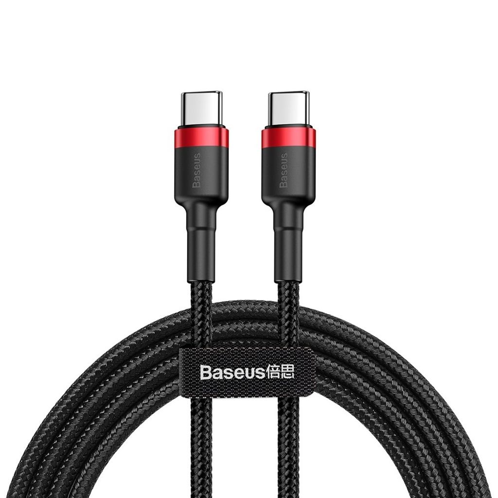 Baseus CATKLF-H91 USB-C til USB-C PD QC kabel 60W 2m - sort/rød
