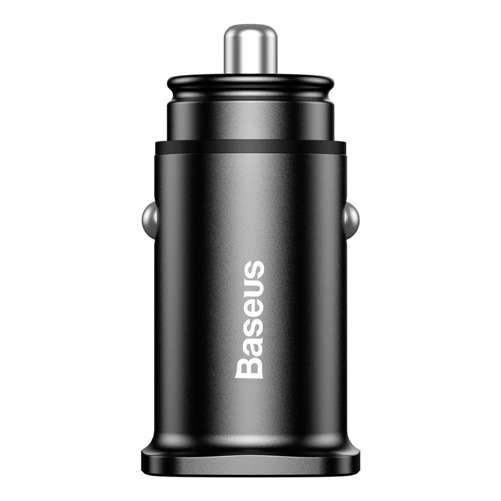 Baseus Square smart biloplader 2x USB QC3.0 Quick Charge 3.0 SCP AFC 30W sort (CCALL-DS01)