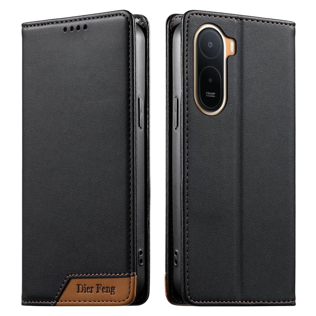 DIERFENG Xiaomi Poco C85x 5G/Redmi A7 Pro Plånboksfodral RFID Blocking - Svart