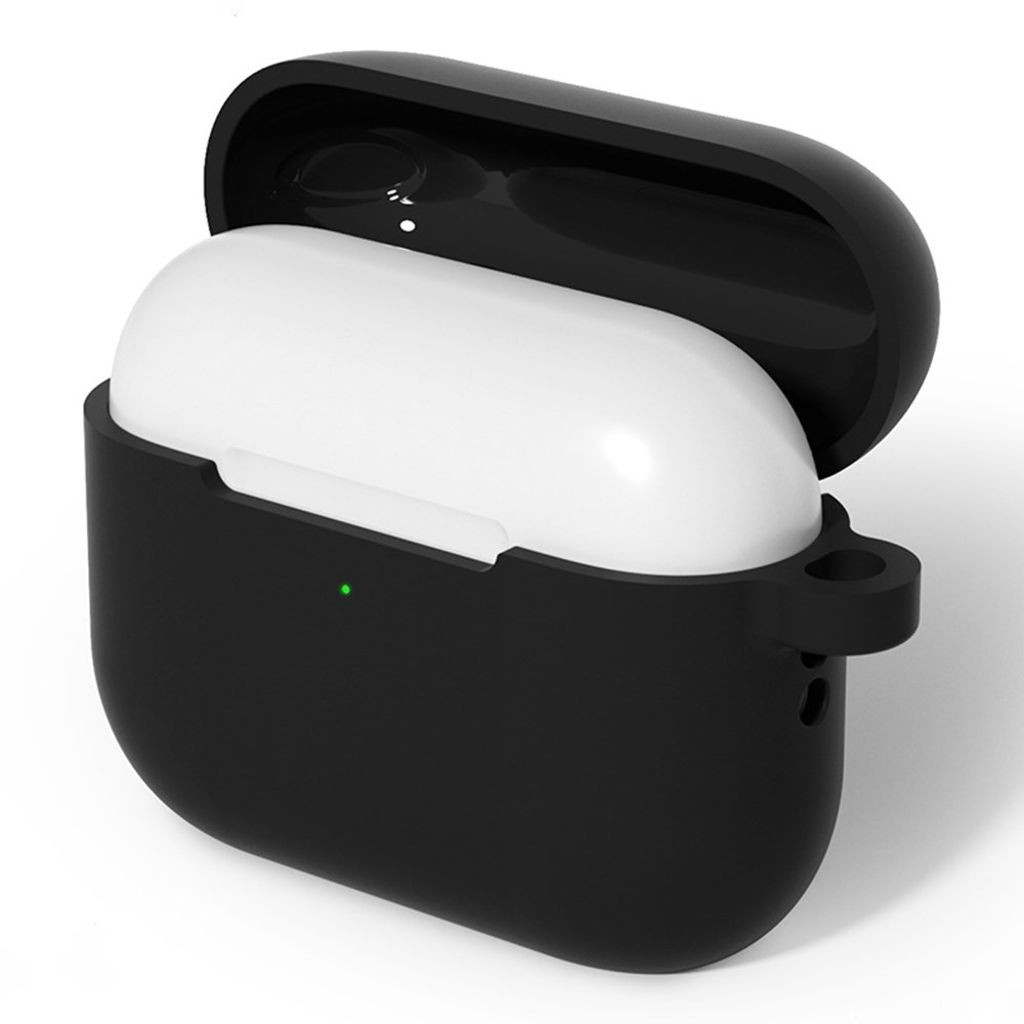 Apple AirPods Pro 3 Silikone Cover i Silikone med Karabinhage - Sort