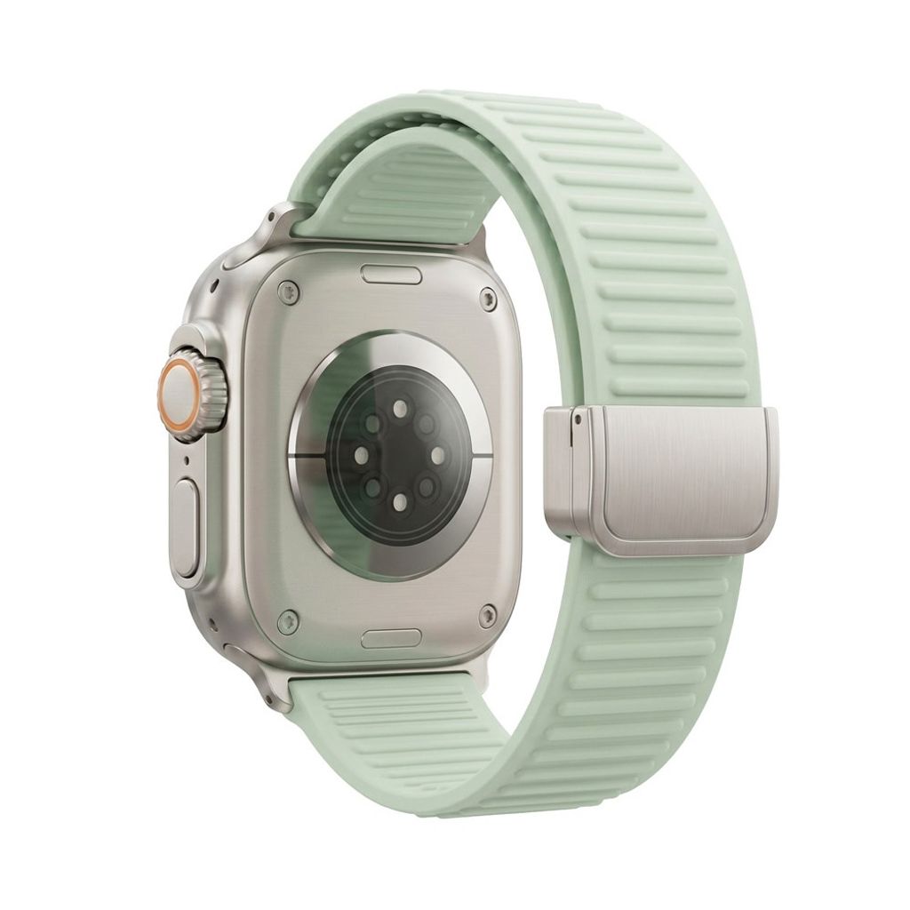Apple Watch 42/41/40/38mm Silikon klokkerem Magnetisk lukking - Mint