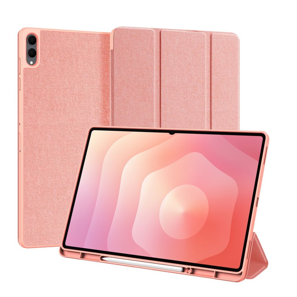 DUX DUCIS Tab S11 Ultra etui tri-fold stativ i PU-lær – Rosa