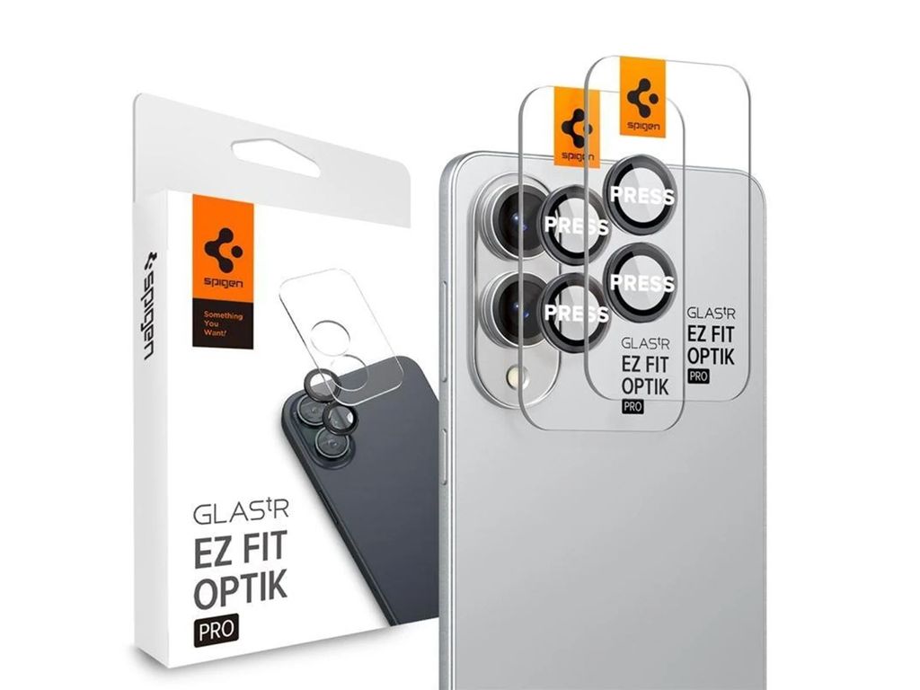 Spigen Samsung Galaxy S25 Edge EZ Fit GLAS.TR Optik Pro HD Linsebeskyttelse, 2-pak