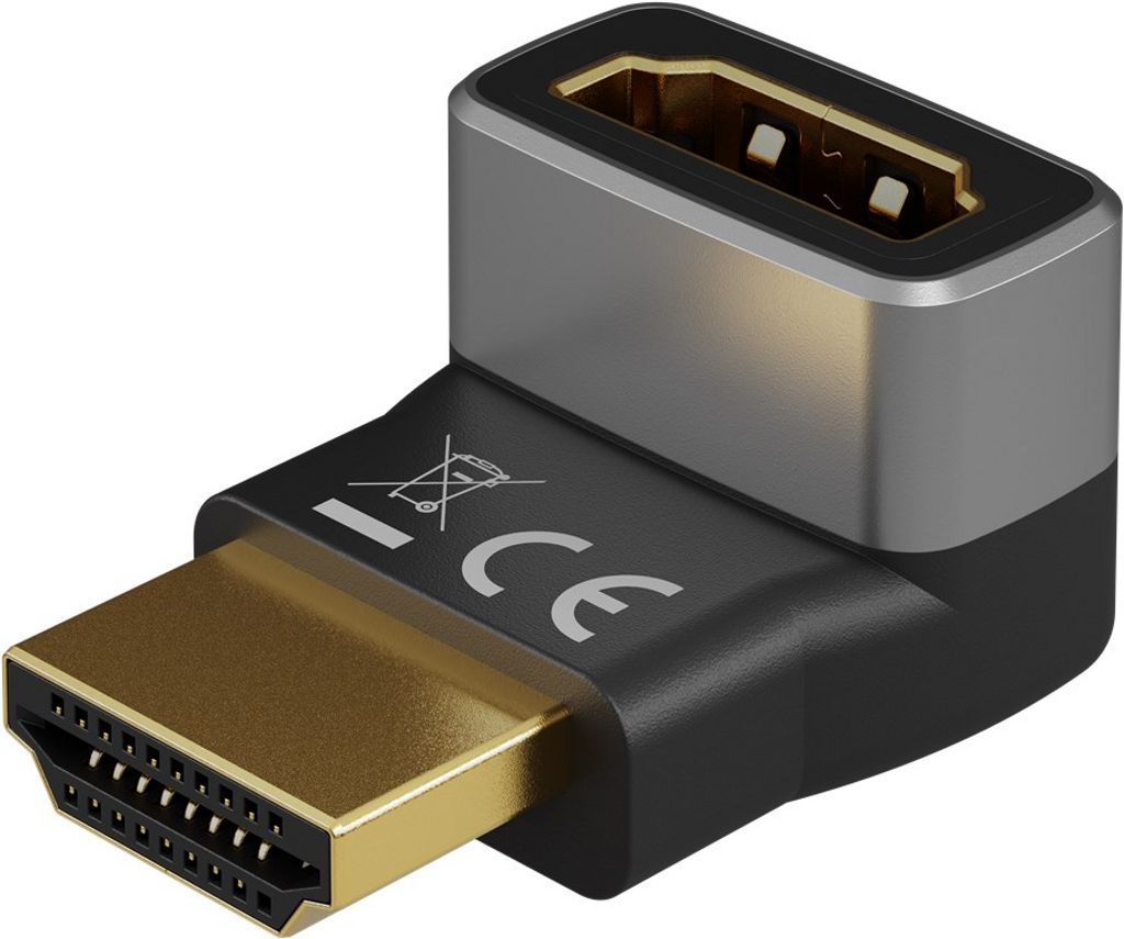 Adapter Goobay HDMI kątowy 90° pionowy, 8K@60Hz